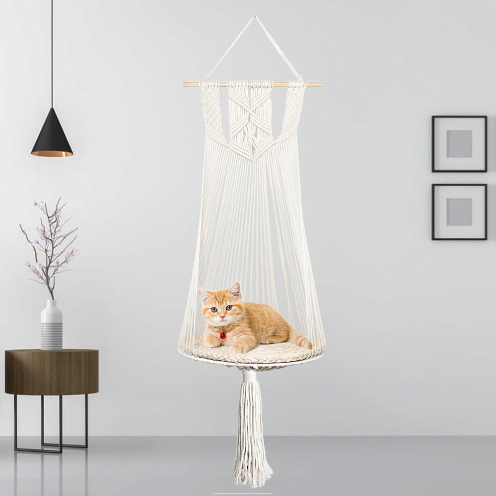 【Japan Limited】Woven Hanging Cotton Cat Hammock 北欧手織り猫ハンモック