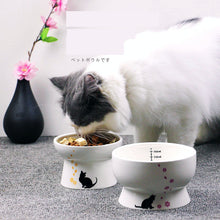 画像をギャラリービューアに読み込む, Cherry blossoms Cat Bowl  さくら脚付ボウル