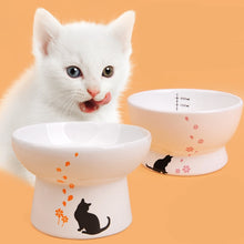 画像をギャラリービューアに読み込む, Cherry blossoms Cat Bowl  さくら脚付ボウル