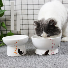 画像をギャラリービューアに読み込む, Cherry blossoms Cat Bowl  さくら脚付ボウル