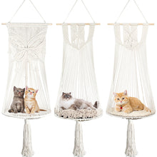 画像をギャラリービューアに読み込む, 【Japan Limited】Woven Hanging Cotton Cat Hammock 北欧手織り猫ハンモック

