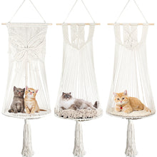 画像をギャラリービューアに読み込む, 【Japan Limited】Woven Hanging Cotton Cat Hammock 北欧手織り猫ハンモック