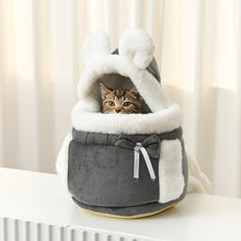 画像をギャラリービューアに読み込む, Warm Cat Carrier Bag  ふわふわ猫用キャリーバッグ