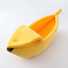 画像をギャラリービューアに読み込む, Cute Banana Cat Bed ふかふかバナナ型猫ベッド