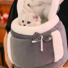 画像をギャラリービューアに読み込む, Warm Cat Carrier Bag  ふわふわ猫用キャリーバッグ