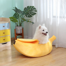 画像をギャラリービューアに読み込む, Cute Banana Cat Bed ふかふかバナナ型猫ベッド