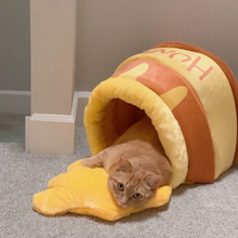 画像をギャラリービューアに読み込む, Honey Jar Shape Cat Bed ハチミツポット猫ベッド