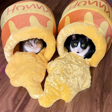 画像をギャラリービューアに読み込む, Honey Jar Shape Cat Bed ハチミツポット猫ベッド