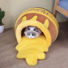 画像をギャラリービューアに読み込む, Honey Jar Shape Cat Bed ハチミツポット猫ベッド