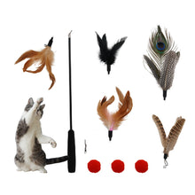 画像をギャラリービューアに読み込む, 【Japan Limited】Interactive Cat Feather Wands 9-PCS Set 天然羽根猫じゃらし9点セット（即納）
