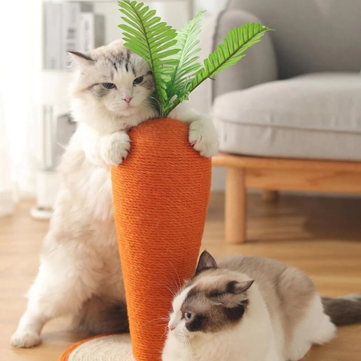 【Japan Limited】Cute Carrot Cat Scratching Board 可愛い猫爪研ぎポール（即納）